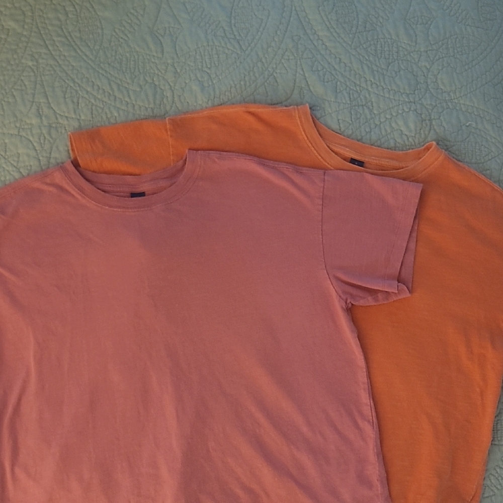 Two Old Navy Coral And Pink T-Shirts